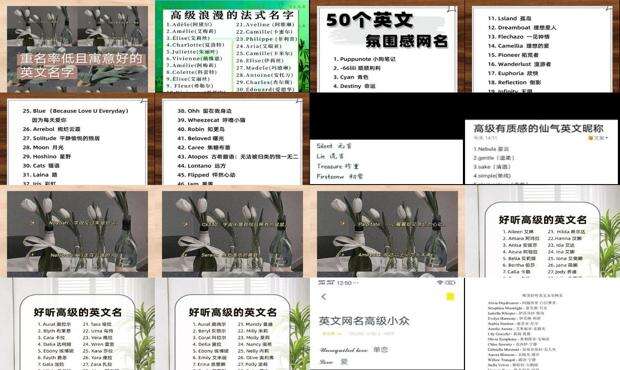 仙气英文昵称怎么取 - 仙气英文昵称