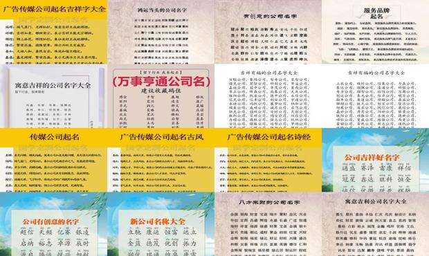 公司起名大全文库 - 公司起名大全测吉祥