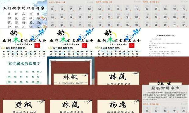 五行缺木最吉利的字有哪些 - 五行缺木最吉利的名字