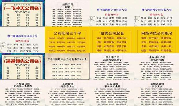 企业起名字大全免费测试 - 企业起名字大全最新版