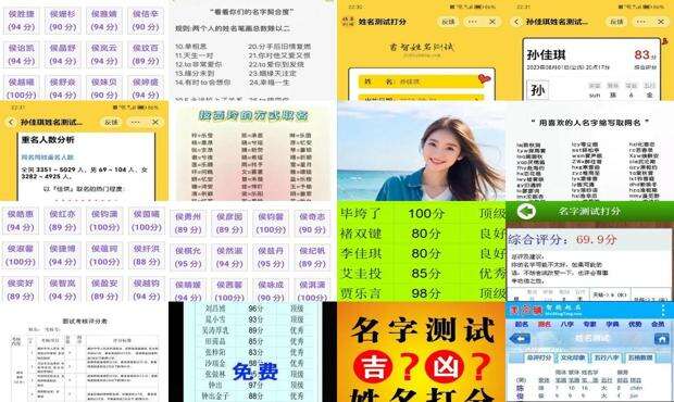 名称测试打分100分 - 名称测试打分