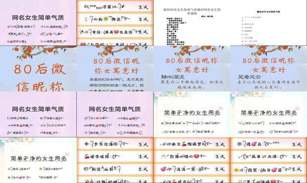 微信名女生简单气质 霸气高冷 - 微信名女生简单气质