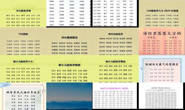 名字大全男孩免费查询 - 名字大全男孩免费