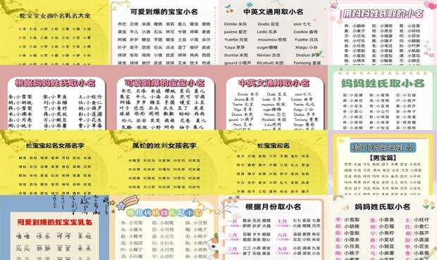 小名大全2021 - 小名乳名起名大全