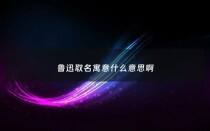 鲁迅取名寓意什么意思啊 - 鲁迅取名的含义是什么