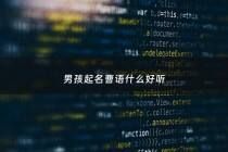 男孩起名曹语什么好听 - 曹语晨名字含义