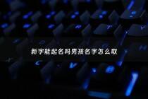 新字能起名吗男孩名字怎么取 - 新字男孩子可以取什么名字