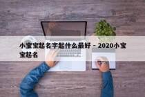 小宝宝起名字起什么最好 - 2020小宝宝起名