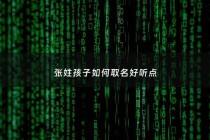 张姓孩子如何取名好听点 - 姓张的孩子取什么名字好听