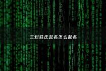 三划姓氏起名怎么起名 - 三画姓名常用字