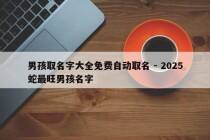 男孩取名字大全免费自动取名 - 2025蛇最旺男孩名字