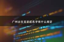 广州出生宝宝起名字有什么规定 - 广州哪里有给宝宝起名的地方