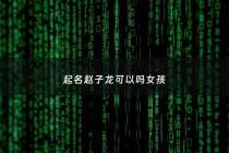 起名赵子龙可以吗女孩 - 赵子龙这个名字价值多少