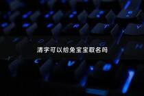 清字可以给兔宝宝取名吗 - 清字取名吉利吗