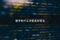 智字和什么字起名好听女 - 智和什么字的名字好