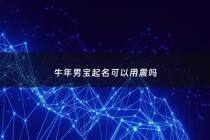 牛年男宝起名可以用震吗 - 男孩名字带振