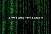 五行取名法是如何影响宝宝运势的 - 五行取名字准吗
