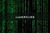 crush姓单怎么取名 - 姓单的取名字好听的