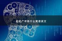 起名广平有什么寓意英文 - 广平这个名字怎么样