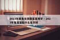 2023年属兔女孩取名宜用字 - 2023年兔宝宝起什么名字好