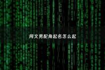 网文男配角起名怎么起 - ***小说文所有男主男配名字