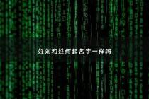 姓刘和姓何起名字一样吗 - 姓刘和姓何起名字一样吗女孩