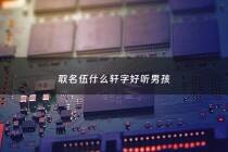 取名伍什么轩字好听男孩 - 用伍字的男孩取名