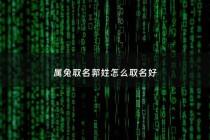 属兔取名郭姓怎么取名好 - 姓郭的宝宝起什么名字好听啊?