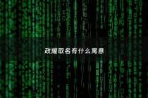 政耀取名有什么寓意 - 政这个名字怎么样