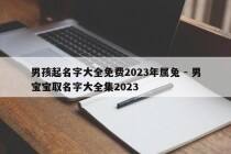 男孩起名字大全免费2023年属兔 - 男宝宝取名字大全集2023