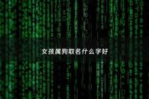 女孩属狗取名什么字好 - 属狗女孩子名字