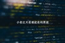 小名比大名难起名吗男孩 - 小名和大名不一样