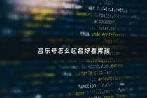 音乐号怎么起名好看男孩 - 音乐号名字怎么起