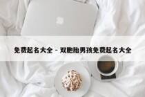 免费起名大全 - 双胞胎男孩免费起名大全