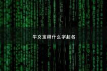 牛女宝用什么字起名 - 牛女宝宝取名字大全集2021