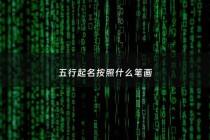 五行起名按照什么笔画 - 五行起名按照什么笔画分类