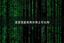 龙宝宝起名有水有土可以吗 - 属龙取名字带水