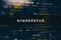 孩子起名张学友可以吗 - 张学友名字拼音