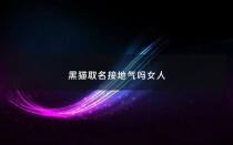 黑猫取名接地气吗女人 - 黑猫取什么名字比较萌哒