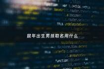 鼠年出生男孩取名用什么 - 鼠年生人男孩取什么名字好?