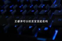 王睿泽可以给龙宝宝起名吗 - 王睿泽这个名字怎么样