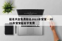 起名大全免费取名2023年宝宝 - 2021年宝宝起名字免费