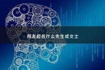 网友起名什么先生或女士 - 先生起名字