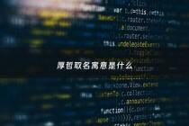厚哲取名寓意是什么 - 厚取名字