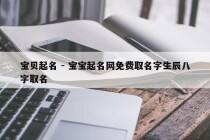 宝贝起名 - 宝宝起名网免费取名字生辰八字取名