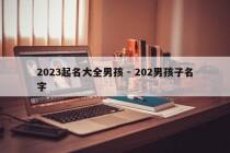 2023起名大全男孩 - 202男孩子名字