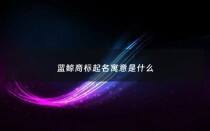 蓝鲸商标起名寓意是什么 - 蓝鲸 寓意