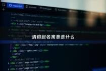 清榕起名寓意是什么 - 清榕是什么意思