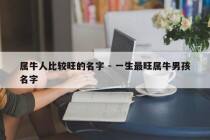 属牛人比较旺的名字 - 一生最旺属牛男孩名字