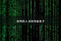 姓柯的人 该如何起名子 - 姓柯的人 该如何起名子呢